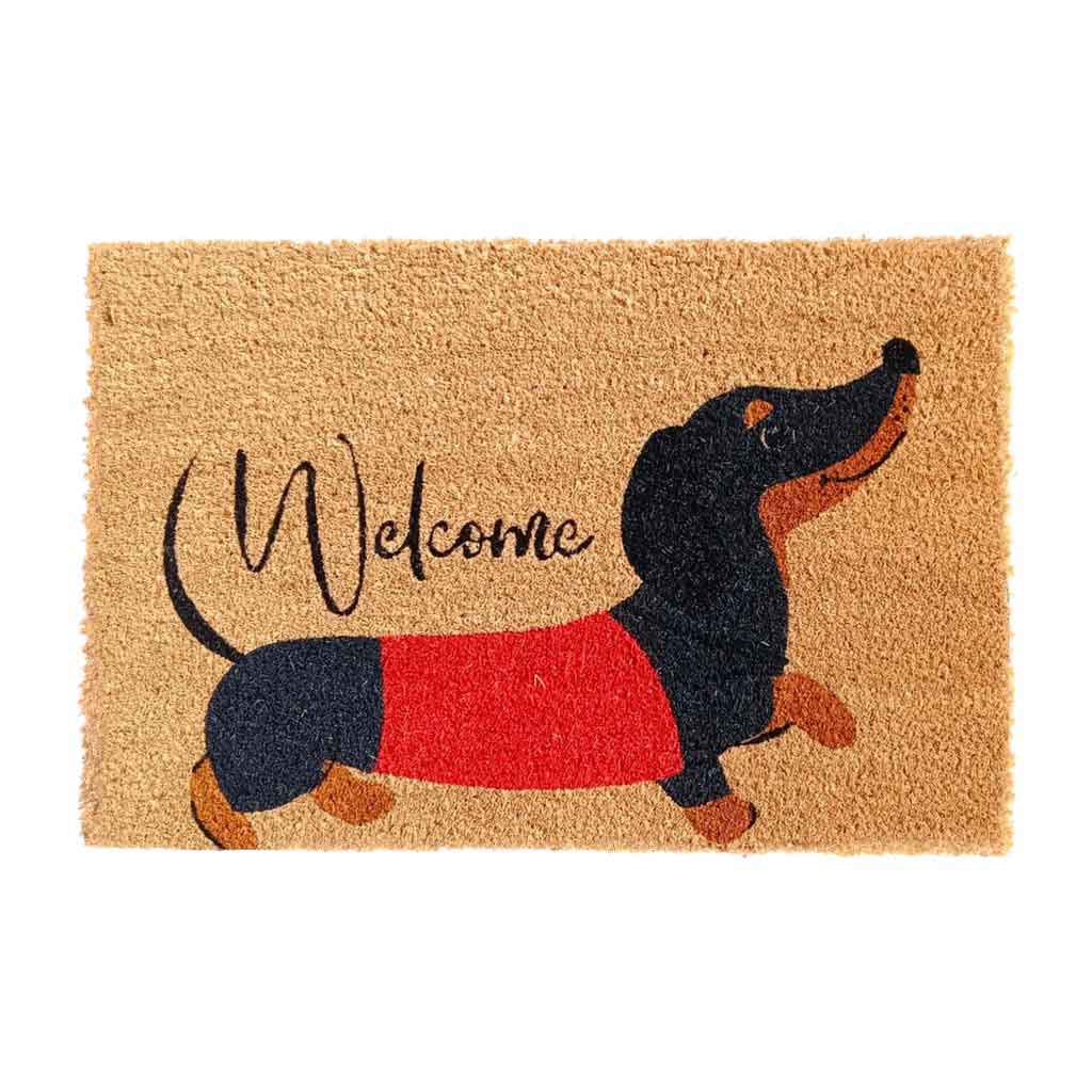 Alfombra Diseño Perro Salchicha "Welcome" 40X60Cm