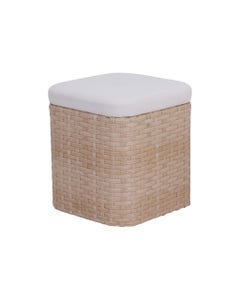 Otoman Crema Para Almacenaje 38X38X43Cm