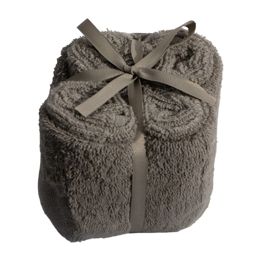 Toalla Set 4Pzs Color Gris Pardo 30X30Cm