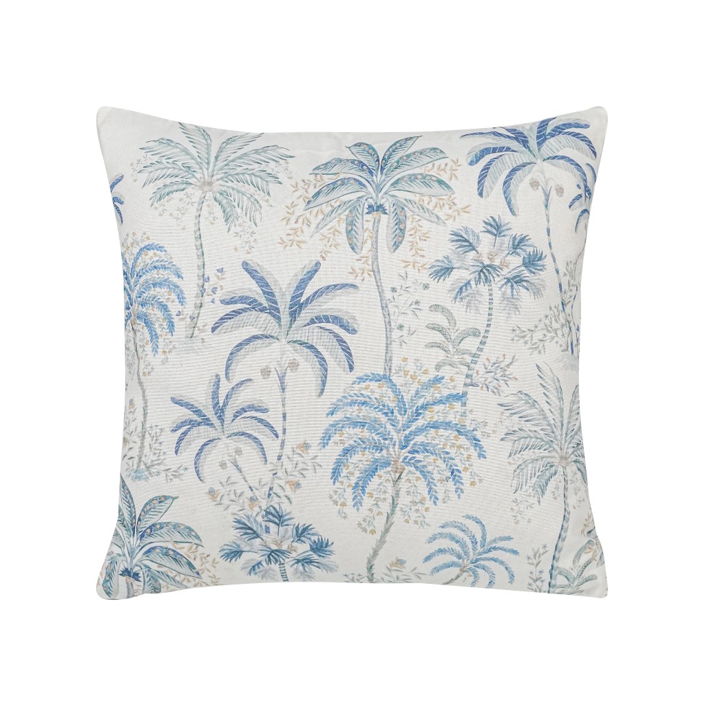 Cojín Estampado De Palmeras Azules 45X45Cm
