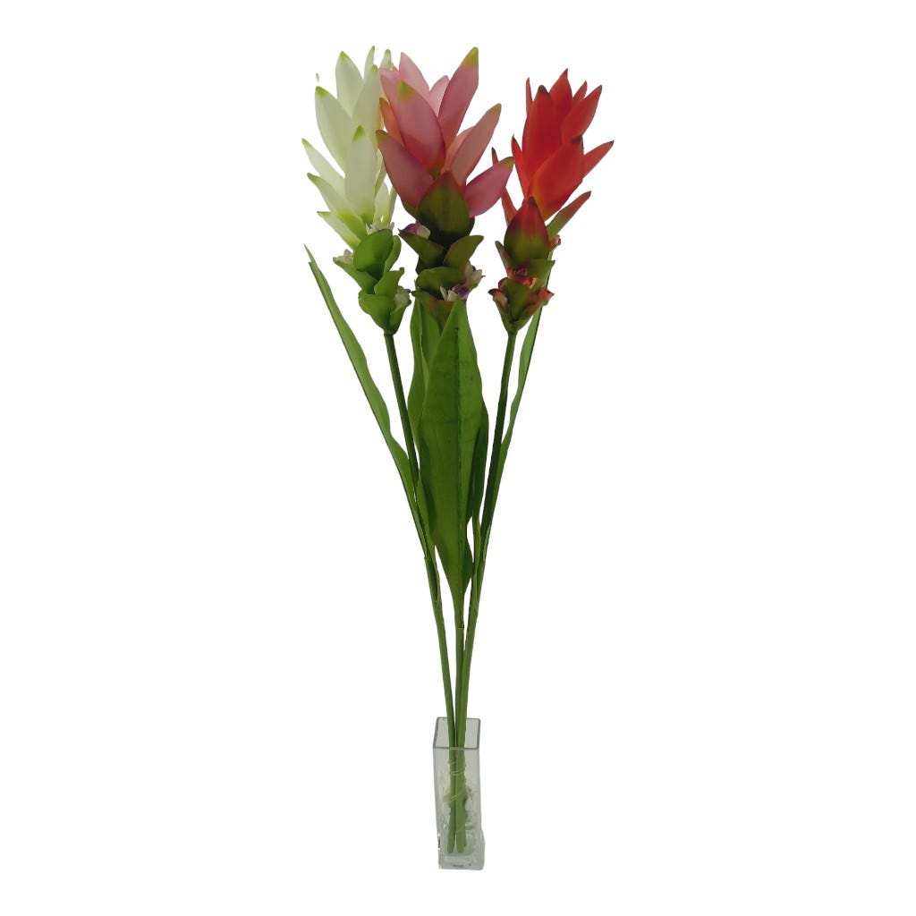 Flor Artificial Ginger Lily Spray 70Cm Surtido