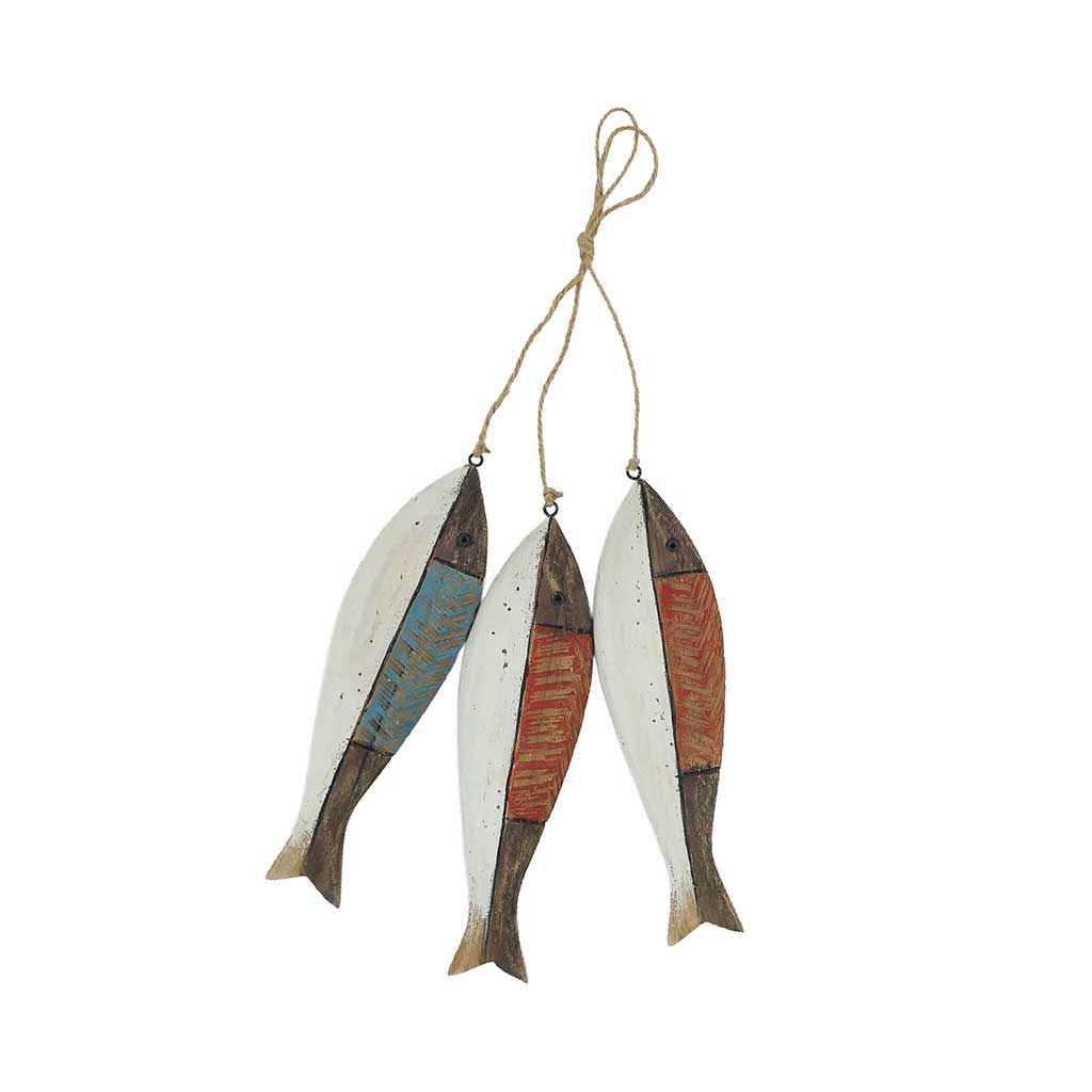 Decoración De Pared Colgante De 3 Peces 9cm