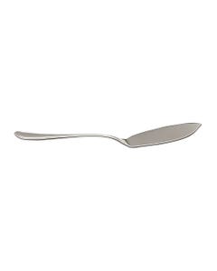 Cuchillo para pescado plateado con mango oblicuo