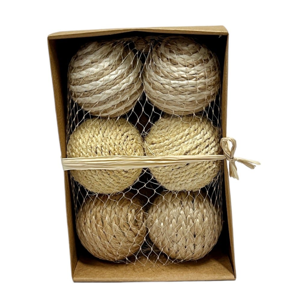 Caja De Bolas Naturales Decorativas 2 Estilo
