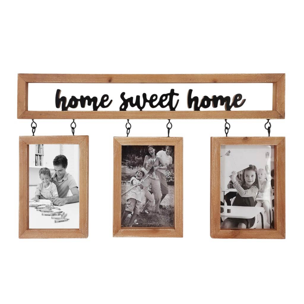 Portarretrato De Madera "Home Sweet Home" 47.5X28.5X2Cm