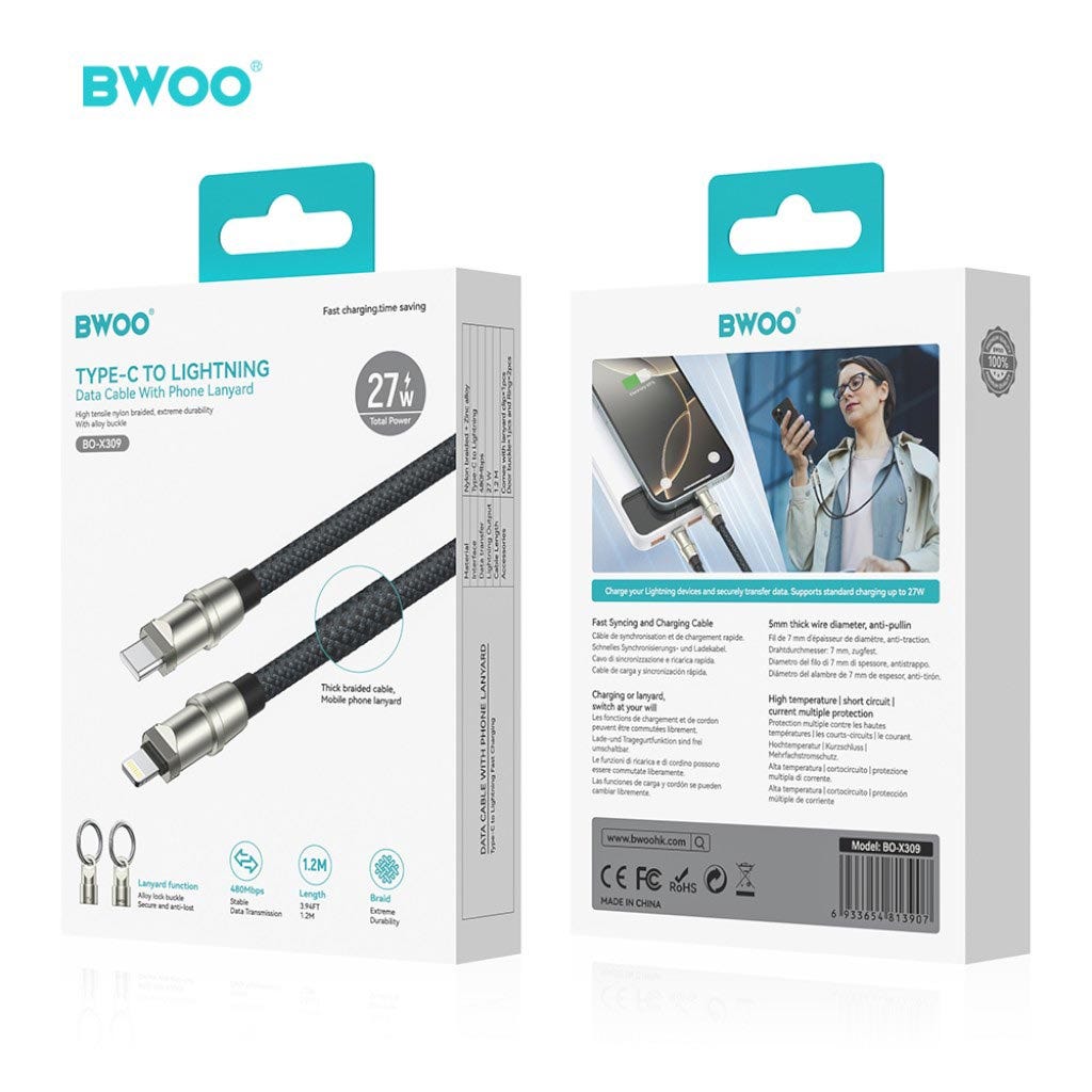 Cable Tipo C Con Cordón Para Teléfono