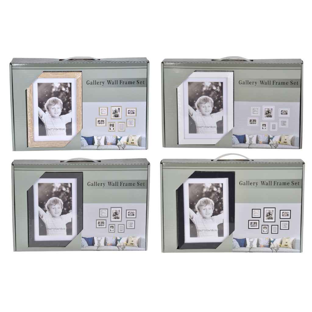 Juego De Marcos De Pared 7 Piezas Colores Surtidos 37X7X28Cm