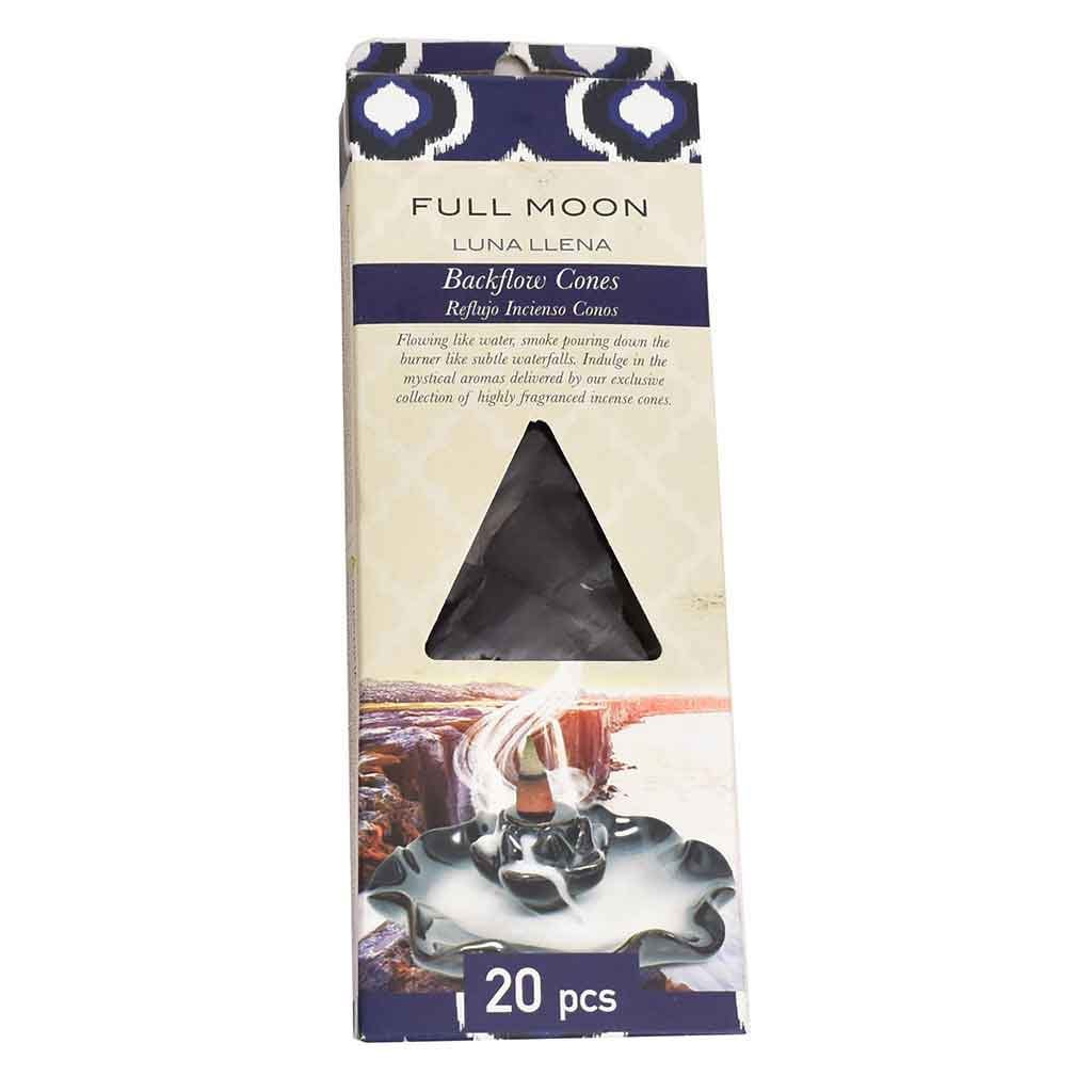 Incienso cono de luna llena 20 piezas