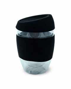 Taza de vidrio con banda de silicona 360 ML