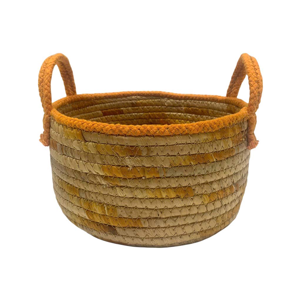 Cesta De Jacinto Con Asas Color Natural 24X19Cm