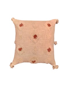 Cojín Blanco Con Dseños De Rombo 45X45Cm
