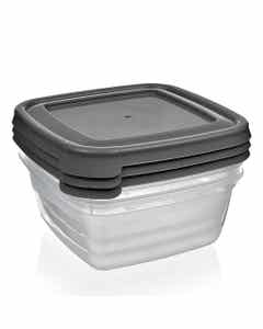 Conjunto De 3 Recipientes De Plástico Para Alimentos 500ml Bager