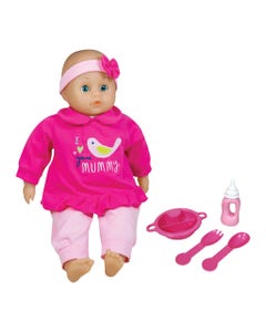 Muñeca Bebé Con Accesorios De Comida 40Cm Lissi
