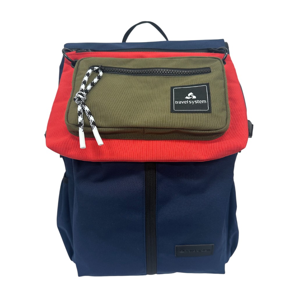 Mochila Azul Para Viaje Con Bolso Removible 17"