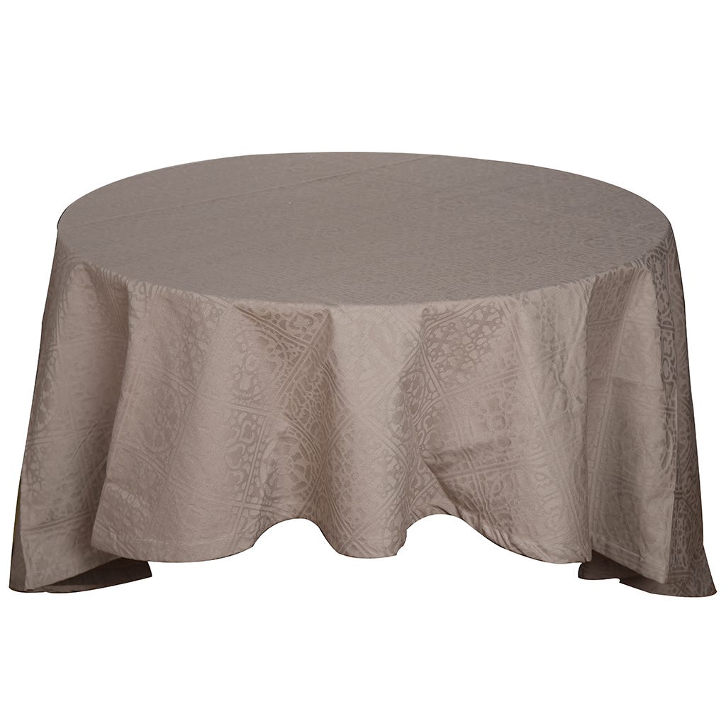 Mantel Redondo Estampado En Alto Relieve