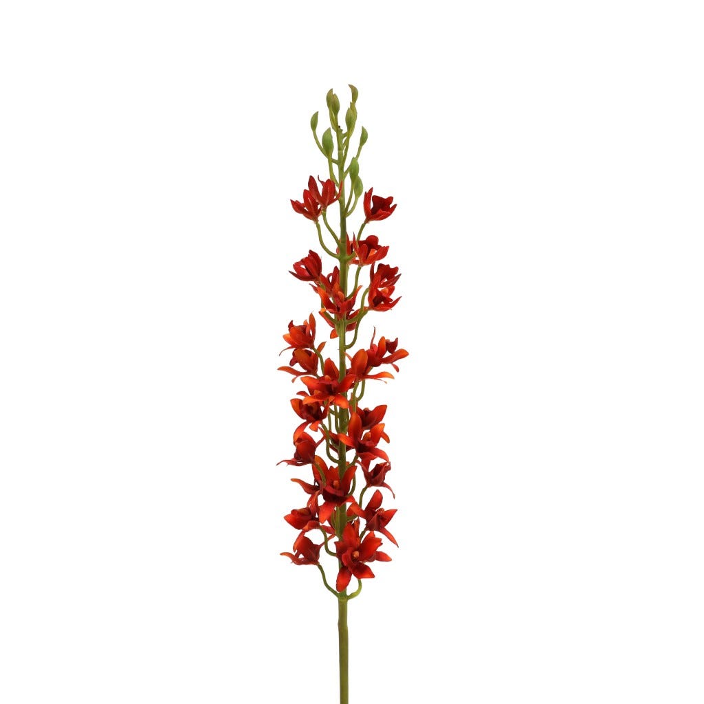 Flor Delfinio Naranja Artificial 86Cm
