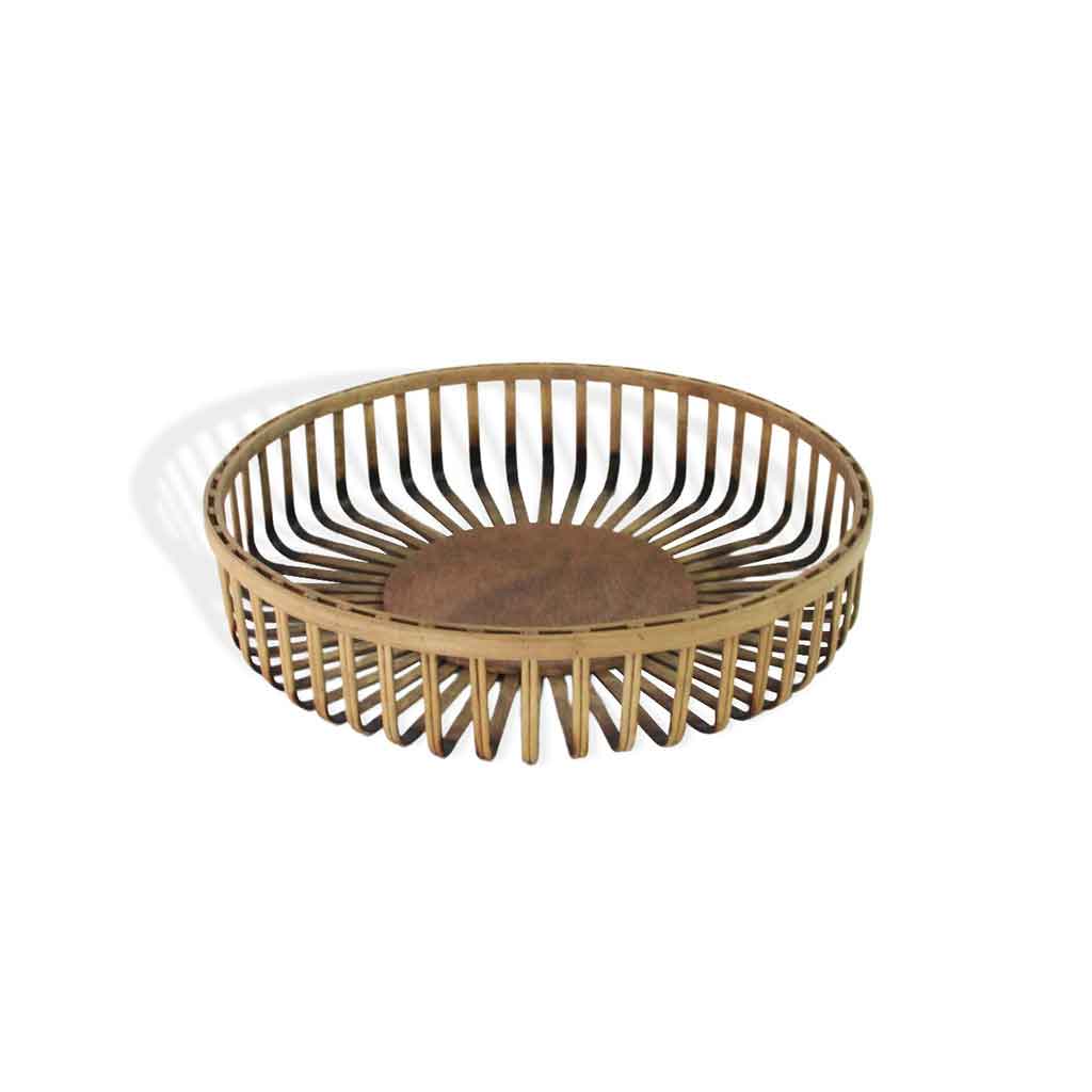 Bandeja Decorativa De Bambú 42x10cm
